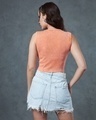 Shop Women's Orange Slim Fit Short Top-Design