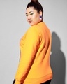 Shop Women's Orange Stay Real Graphic Printed Plus Size Sweatshirt-Design