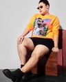 Shop Women's Orange Stay Real Graphic Printed Plus Size Sweatshirt-Full