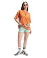 Shop Women's Orange Super Power Graphic Printed Oversized T-shirt