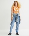 Shop Women's Orange Tie & Dye Crop T-shirt-Design