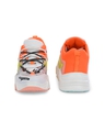 Shop Women's Orange & White Color Block Sneakers