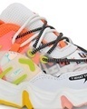 Shop Women's Orange & White Color Block Sneakers