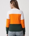 Shop Women's Orange & White Color Block T-shirt-Design