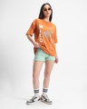 Shop Women's Orange Wild Soul Graphic Printed Oversized T-shirt
