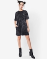 Shop Women's Acid Wash Premium Typography Oversized T-shirt Dress-Full
