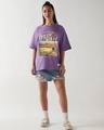 Shop Women's Paisley Purple Beep Beep Graphic Printed Oversized T-shirt
