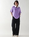 Shop Women's Paisley Purple Birds Of a Feather Graphic Printed Oversized T-shirt