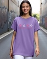 Shop Women's Paisley Purple Dare To Play Graphic Printed Boyfriend T-shirt-Front