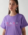 Shop Women's Paisley Purple Dare To Play Graphic Printed Boyfriend T-shirt