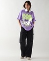 Shop Women's Paisley Purple Don't Ever Call Me Doll Graphic Printed Oversized T-shirt