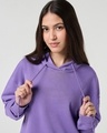 Shop Women's Paisley Purple Oversized Hoodies