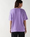 Shop Women's Paisley Purple Oversized T-shirt-Full