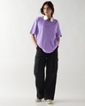Shop Women's Paisley Purple Oversized T-shirt