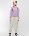 Shop Women's Lilac Printed Oversized Sweater-Full