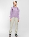 Shop Women's Lilac Printed Oversized Sweater-Full