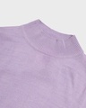 Shop Women's Pastel Lilac High Neck Oversized Crop Sweater