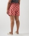 Shop Women's Peach All Over Printed Plus Size Boxer Shorts-Full