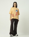 Shop Women's Peach Catch Me Graphic Printed Oversized T-shirt