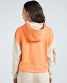 Shop Women's Peach Cobbler & Beige Color Block Oversized Zipper Hoodies-Full