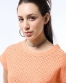Shop Women's Peach Oversized Crochet Short Top