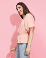 Shop Women's Peach Smocked Top-Design