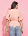 Shop Women's Peach Smocked Top-Full