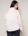 Shop Women's Peach & White Checked Shirt-Design