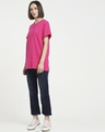 Shop Women's Peppy Pink Boyfriend T-shirt-Full