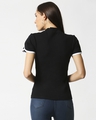 Shop Women's Petal Sleeves High Neck Rib T-Shirt-Full