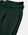 Shop Women's Pine Green Straight Fit Trousers