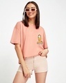 Shop Women's Pink 100% Responsible Graphic Printed Oversized T-shirt-Full