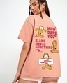 Shop Women's Pink 100% Responsible Graphic Printed Oversized T-shirt-Front