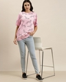 Shop Women's Pink All Over Cheetah Printed Oversized T-shirt-Design
