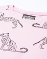 Shop Women's Pink All Over Cheetah Printed Oversized T-shirt