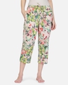 Shop Women's Pink All Over Floral Printed Cotton Capris-Front