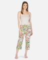 Shop Women's Pink All Over Floral Printed Cotton Capris