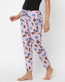 Shop Women's Pink All Over Floral Printed Cotton Lounge Pants-Full