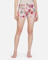Shop Women's Pink All Over Floral Printed Shorts-Front