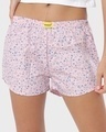 Shop Women's Pink All Over Printed Boxers-Front