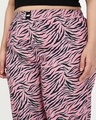 Shop Women's Pink & Black All Over Printed Plus Size Pyjamas