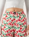Shop Women's Beige Mickey All Over Printed Plus Size Wide Leg Pyjamas