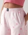 Shop Women's Pink All Over Printed Wide Leg Pyjamas