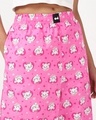 Shop Women's Pink All Over Printed Wide Leg Pyjamas