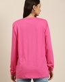 Shop Women's Pink Athletic Typography Oversized T-shirt-Design