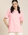 Shop Women's Pink Back Printed Oversized T-shirt-Design