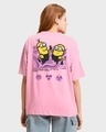 Shop Women's Pink Best Buds Graphic Printed Oversized T-shirt-Design