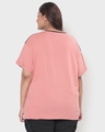 Shop Women's Pink & Black Color Block Plus Size Boyfriend T-shirt-Design