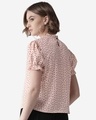 Shop Women's Pink & Black Polka Dot Print Top-Design