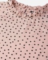 Shop Women's Pink & Black Polka Dot Print Top